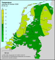 Weerkaart KNMI Temperatuur