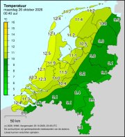 Weerkaart KNMI Temperatuur