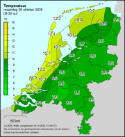 Weerkaart KNMI Temperatuur