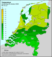 Weerkaart KNMI Temperatuur