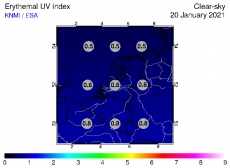UV index overmorgen