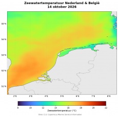Zeewatertemperatuur Nederland en België