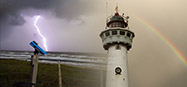 Onweer vanuit Egmond aan Zee, 11 september 2017